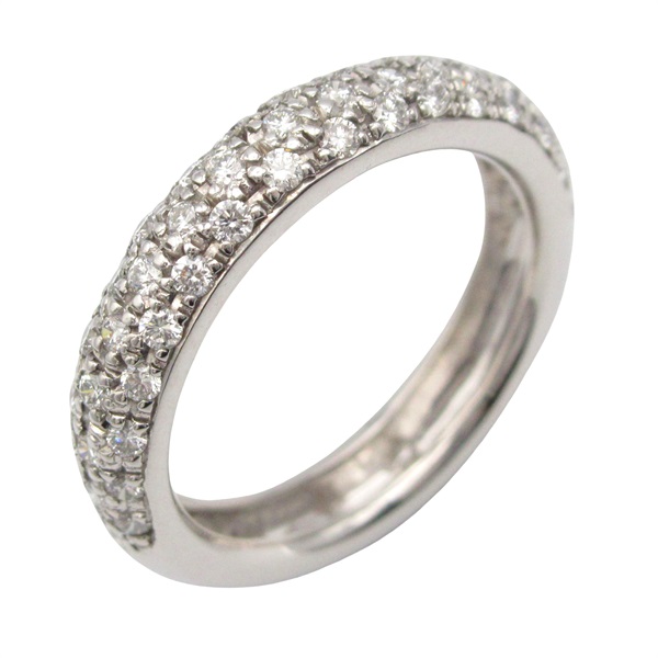 JEWELRY Diamond Ring 18KWG White Gold Used women US size 4.75
