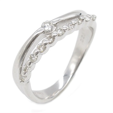 JEWELRY Ring Diamond 18KWG White Gold Used Women Size 4.75