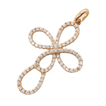 JEWELRY Diamond Pendant Top 18KPG Pink Rose Gold Used women