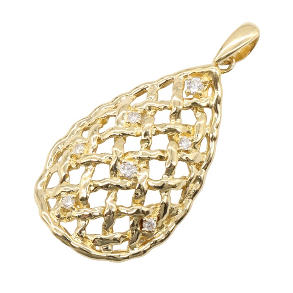 JEWELRY Diamond Pendant Top 18KYG Yellow Gold Used women