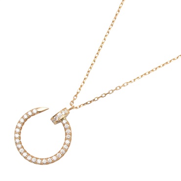 CARTIER Juste un Clou Diamond Necklace 18KRG Pink Rose Gold Used women