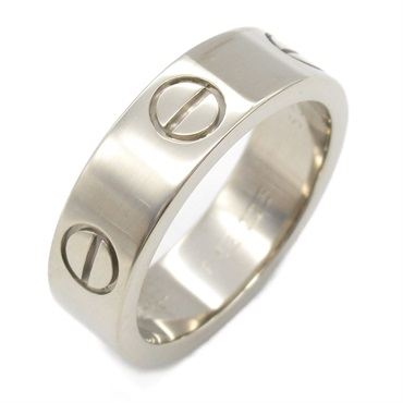 CARTIER Love Ring 18KWG White Gold Used unisex US size 5 #50