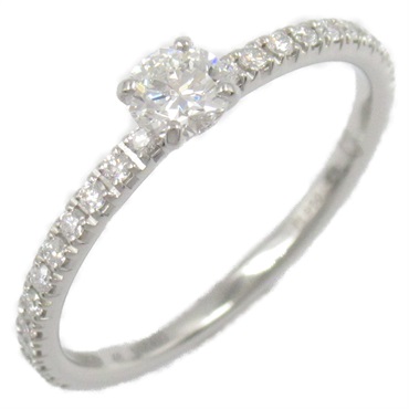 Boucheron Mini Beloved Diamond Ring Pt950 Platinum Used women US size 4.75 #48
