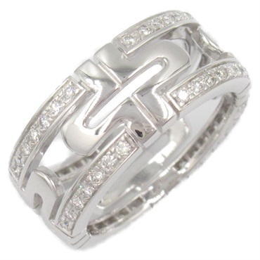 BVLGARI Open Parenthesi Diamond Ring 18KWG White Gold Used women US size 4.75