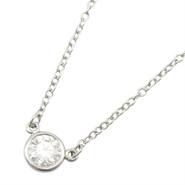 TIFFANY＆CO By the Yard Diamond Necklace Pendant Pt950 Platinum Used women