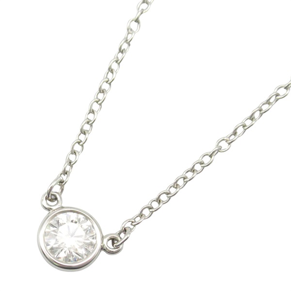TIFFANY＆CO By the Yard Diamond Necklace Pendant Pt950 Platinum Used women