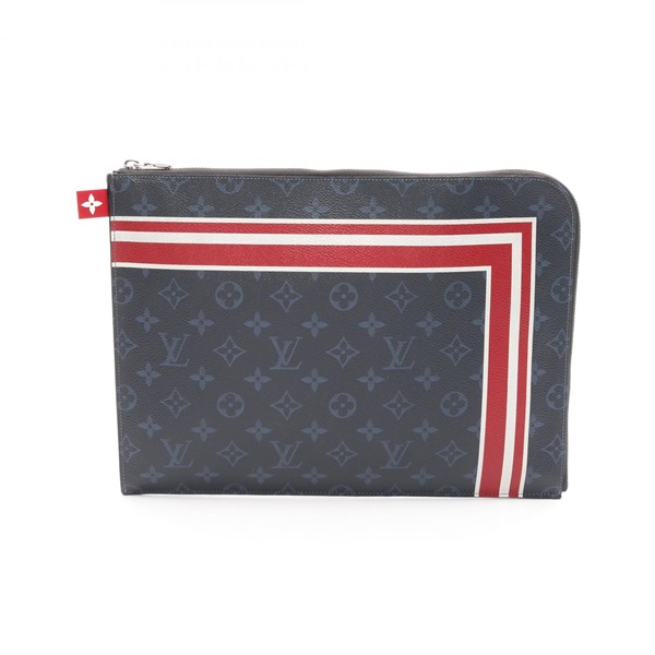 LOUIS VUITTON Pochette Jules GM clutch bag M61679 Monogram Cobalt canvas used LV