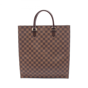 LOUIS VUITTON Sac Plat Tote Handbag N51140 Damier canvas Ebene Used Women LV