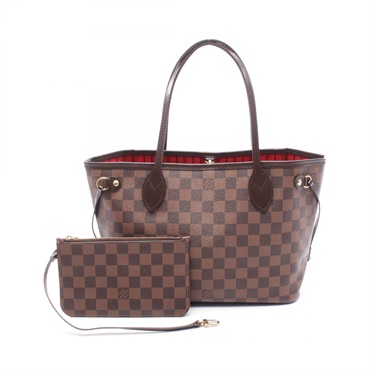 LOUIS VUITTON Neverfull PM Tote Bag N51109 Damier canvas Ebene Used Women LV