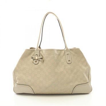 GUCCI Princess Guccissima Tote Bag 161719 leather Beige Used Women