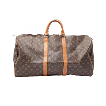 LOUIS VUITTON Keepall 55 travel hand bag M41424 Monogram leather brown used LV