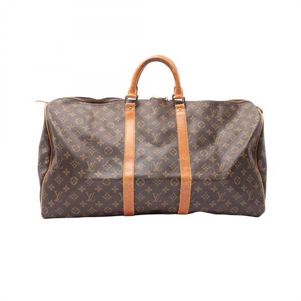 LOUIS VUITTON Keepall 55 travel hand bag M41424 Monogram leather brown used LV