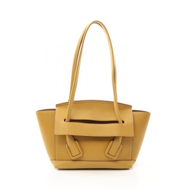 BOTTEGA VENETA Arco Small Shoulder Bag 580725 leather Brown mustard Used Women