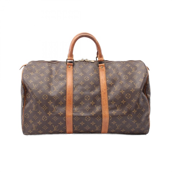 LOUIS VUITTON Keepall 50 travel hand bag M41426 Monogram canvas leather Brown