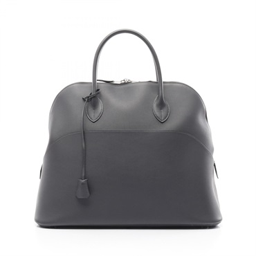 HERMES Bolide 1923 45 Hand bag L 046515CK Swift leather Gray Ardoise Used SHW