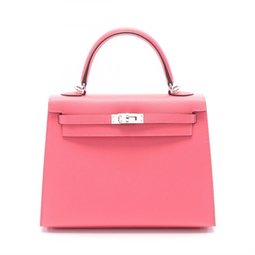 HERMES Kelly 25 2way shoulder Hand bag B 038416CK Epsom Rose azalee Used SHW