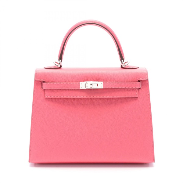 HERMES Kelly 25 2way shoulder Hand bag B 038416CK Epsom Rose azalee Used SHW