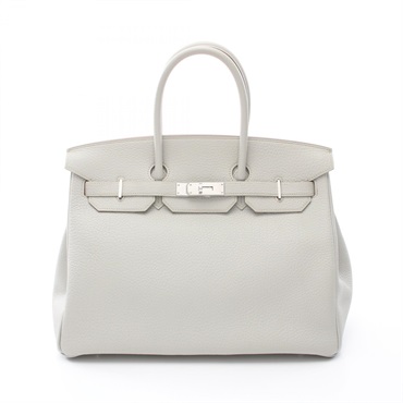HERMES Birkin 35 Handbag Togo leather Gray Used Women Q SHW unisex