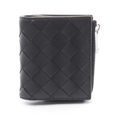 BOTTEGA VENETA Intrecciato Bi-fold wallet purse 775546VCPQ48803 leather Black