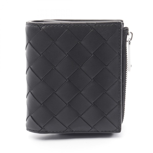 BOTTEGA VENETA Intrecciato Bi-fold wallet purse 775546VCPQ48803 leather Black