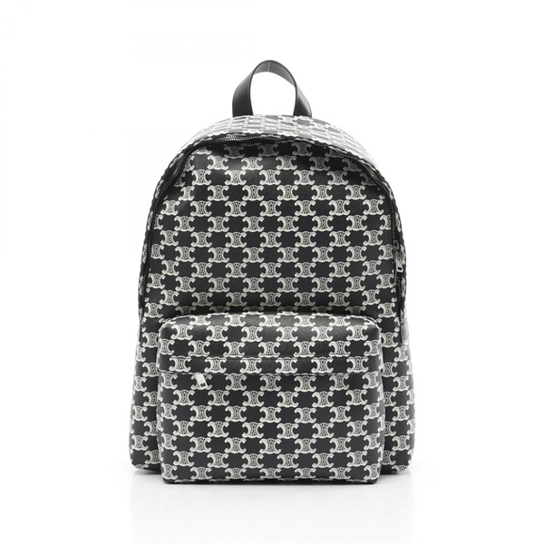 CELINE Triomphe Rucksack Backpack bag 188382FSZ38AW canvas leather Black Beige