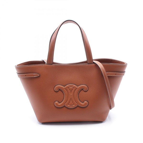 CELINE Mini Cabas Anais Cuir Triomphe Tote 2way crossbody Bag 118613ENY04LU tan