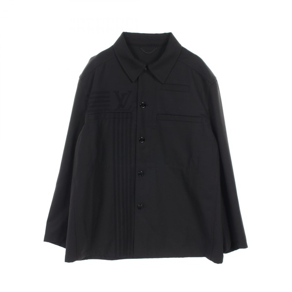LOUIS VUITTON Karakoram Shirt Jacket RM222V wool polyester Black Used mens #60