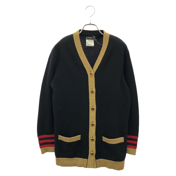 CHANEL Cardigan Knit Jacket sweater P36174K02177 cashmere Black Used Women #34