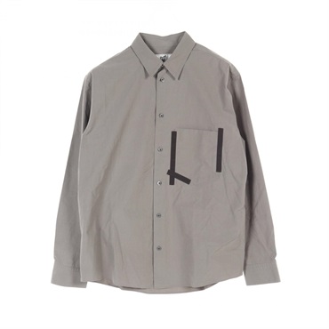 HERMES tops shirt #41 cotton Gray Used mens