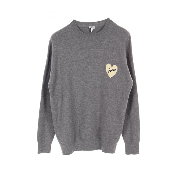 LOEWE knitwear long sleeve H526Y14KEI wool Gray Used mens #S