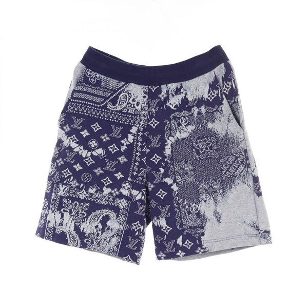 LOUIS VUITTON Monogram bandana short Pants #XS RM222M N31 HNY27W cotton Navy