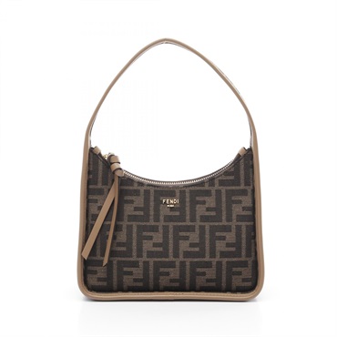 FENDI Small Fendi Ssence Zucca Hand bag 8BS094ALP3F1AOE canvas leather Brown