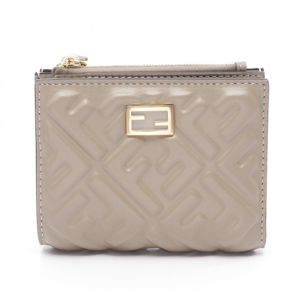 FENDI Slim Baguette FF Bi-fold compact wallet purse 8M0506AAJDF0E65 leather