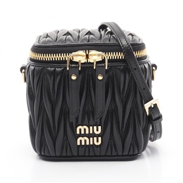 Miu Miu MATELASSE Micro Shoulder crossbody Bag 5NR018AFPPF0002 leather Black NEW