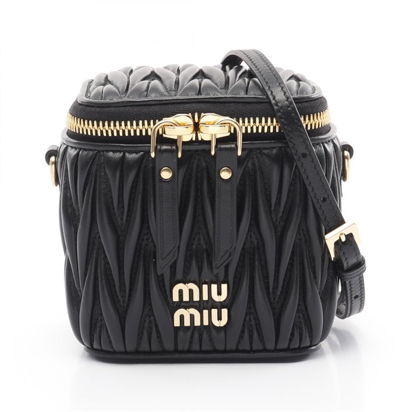 Miu Miu MATELASSE Micro Shoulder crossbody Bag 5NR018AFPPF0002 leather Black NEW
