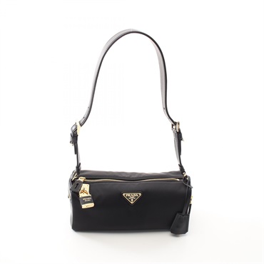 PRADA TESSUTO VITELLO Shoulder Bag 1BC2332C8QF0002 Nylon leather Black NEW