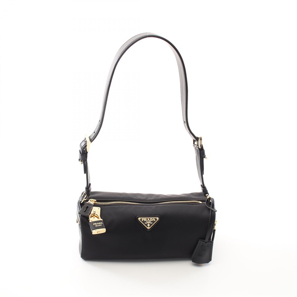 PRADA TESSUTO VITELLO Shoulder Bag 1BC2332C8QF0002 Nylon leather Black NEW
