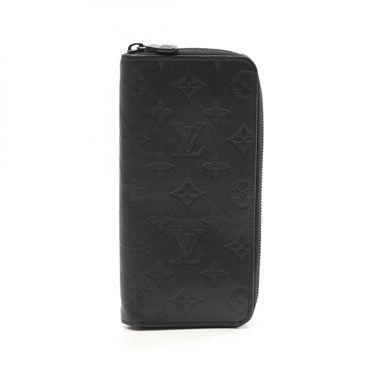 LOUIS VUITTON Zippy Vertical Wallet Around Purse M62902 Monogram Shadow Used LV