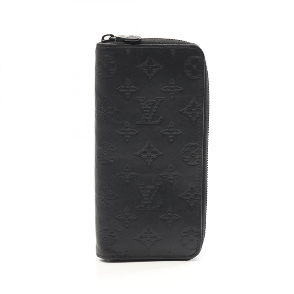 LOUIS VUITTON Zippy Vertical Wallet Around Purse M62902 Monogram Shadow Used LV