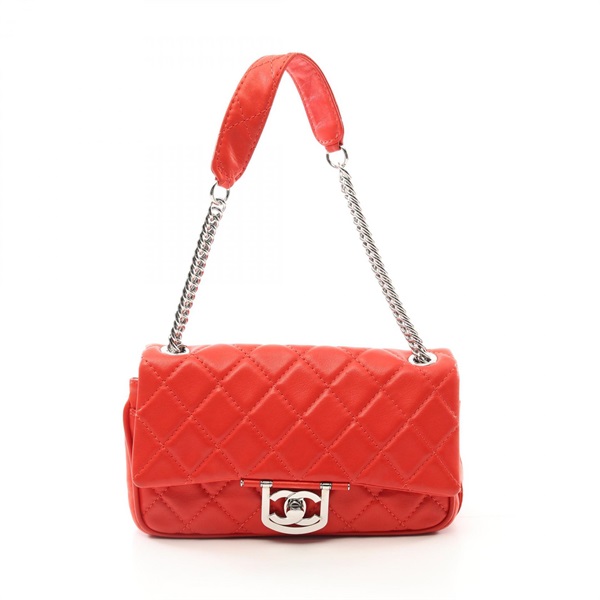 CHANEL Matelasse chain Shoulder Bag A37048 Lambskin leather Red Used SHW