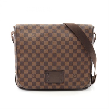 LOUIS VUITTON Brooklyn MM Shoulder Bag N51211 Damier canvas Ebene Used unisex