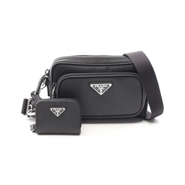 PRADA TESSUTO SAFFIANO Shoulder crossbody Bag 2VH1722DMHF0002 Nylon leather nero