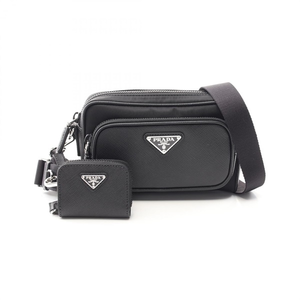 PRADA TESSUTO SAFFIANO Shoulder crossbody Bag 2VH1722DMHF0002 Nylon leather nero