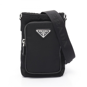 PRADA Re-Nylon smartphone case Shoulder crossbody Bag 2ZH1552DMIF0002 Black