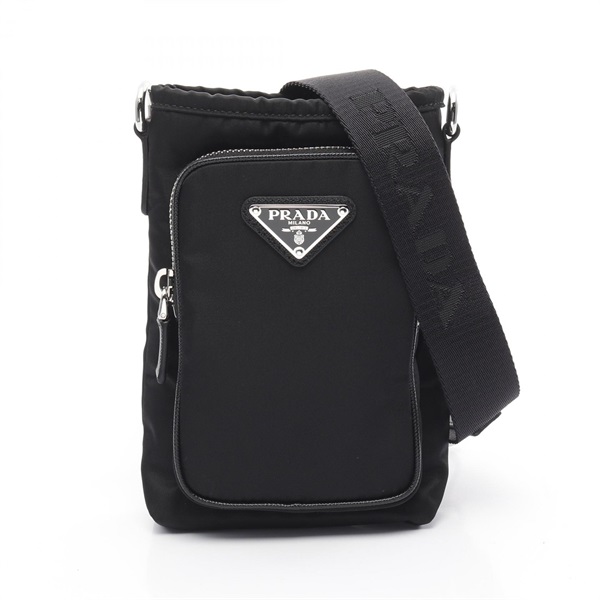 PRADA Re-Nylon smartphone case Shoulder crossbody Bag 2ZH1552DMIF0002 Black