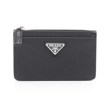 PRADA SAFFIANO TRIANGOLO coin purse wallet 2MC084QHHF0002 leather Black nero