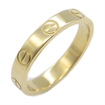 CARTIER Mini Love Ring 18KYG Yellow Gold Used unisex US size 4.75 #49