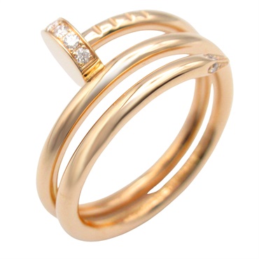 CARTIER Juste un clou Ring Diamond 18KPG Pink Rose Gold Used women US size 5.5