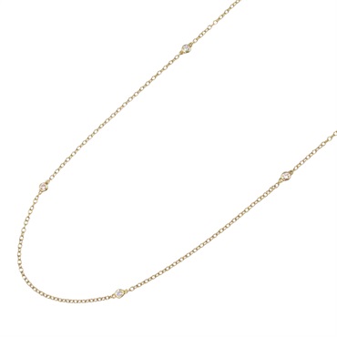 TIFFANY＆CO By the Yard Necklace 12P Diamond 18KYG Yellow Gold Used women