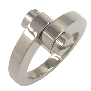 CARTIER Menotte Ring 18KWG White Gold Used unisex US size 5.25 #50